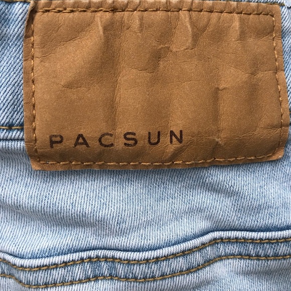 EUC PacSun Men's Stacked Skinny Light Wash Denim Jeans 28x30 - Picture 8 of 9